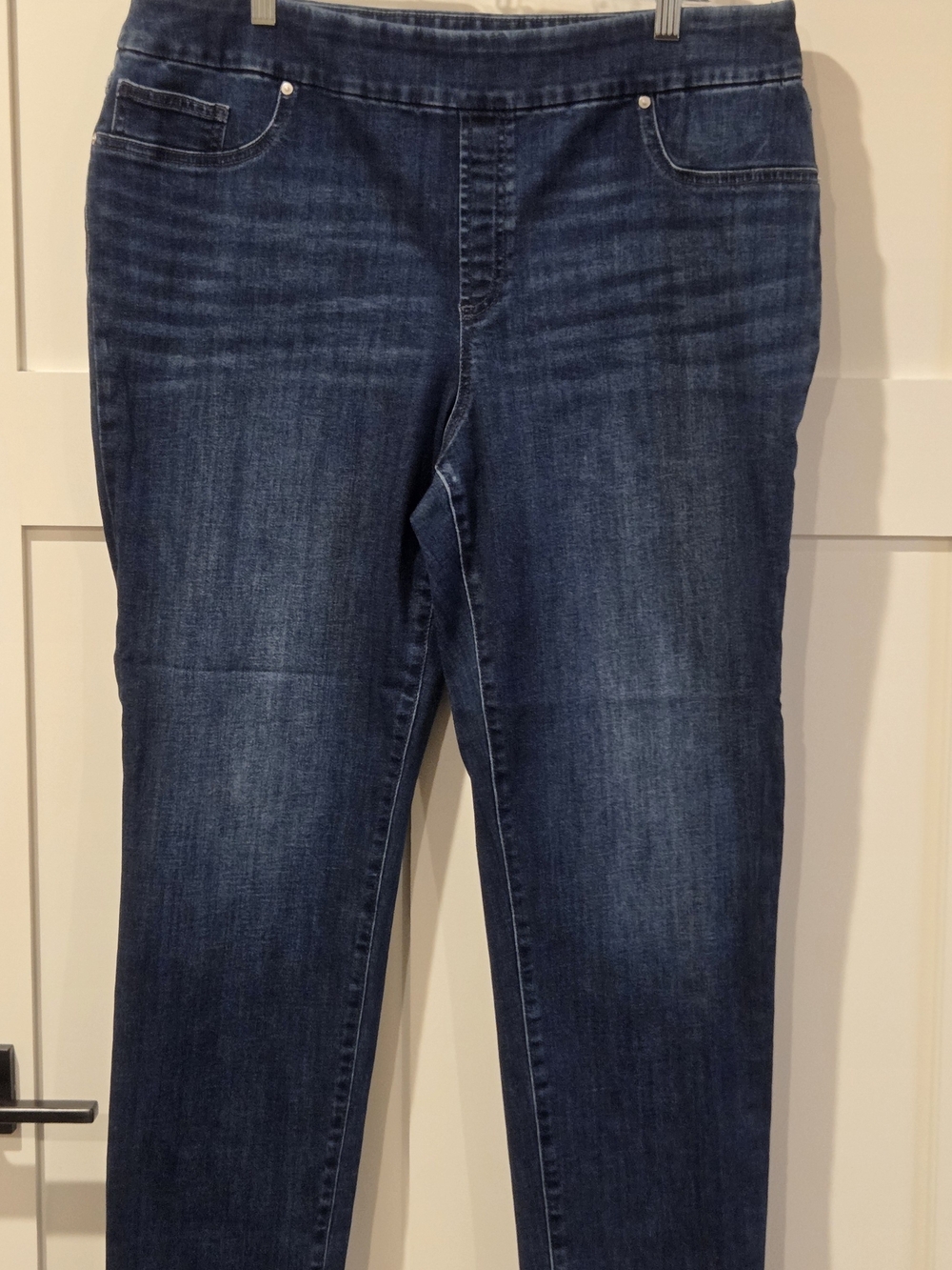 Chico's Classic Women's Pull-On Dark Blue Jeans Jeggings XL